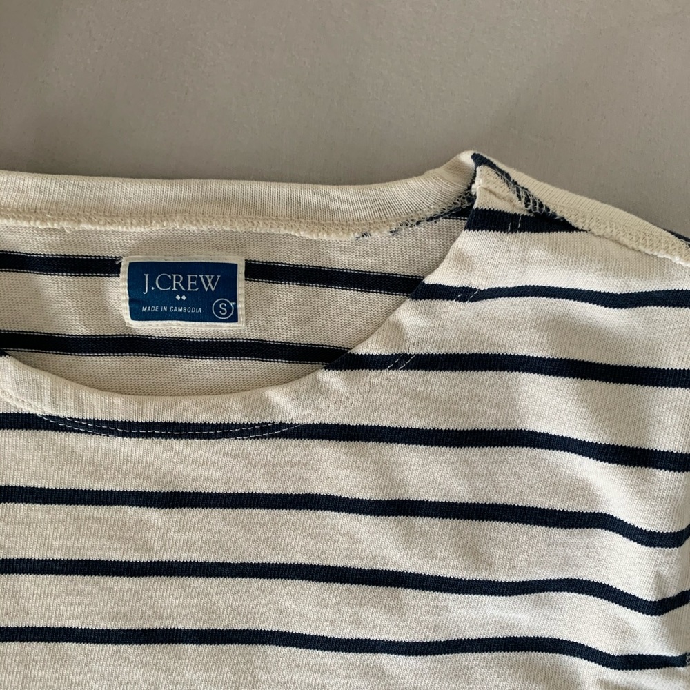 J crew long sleeves strip T shirt
